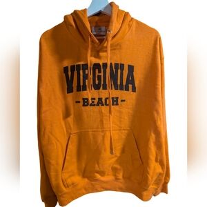 Virginia Beach Size Large Orange Hoodie Pre-Loved